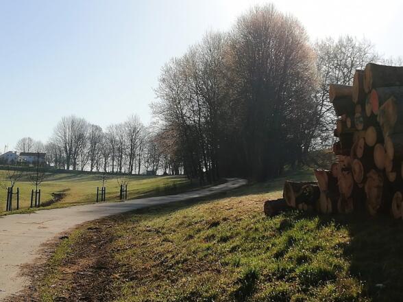 Auf dem Weg in den Ort Hartshausen