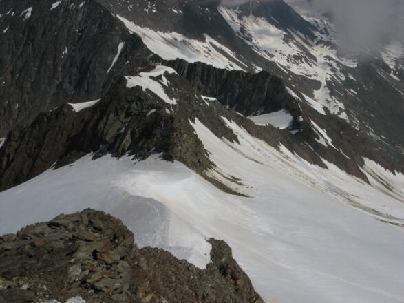 Blick vom Gipfel des Schalfkogels nach Norden (Abstiegsroute)