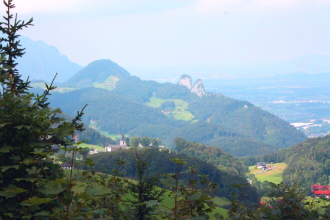 Ausblick auf die Barmsteine und die Salzach