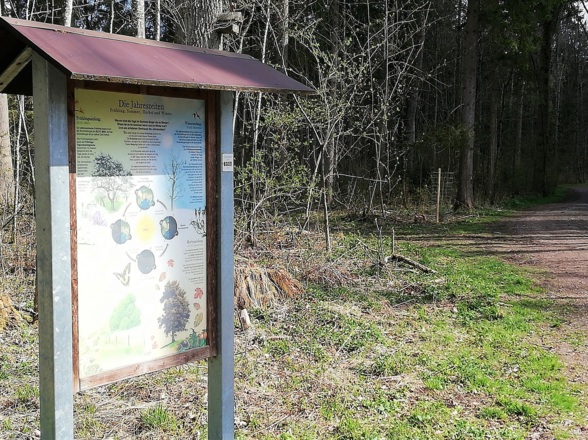 Informationstafel im Moosburger Stadtwald