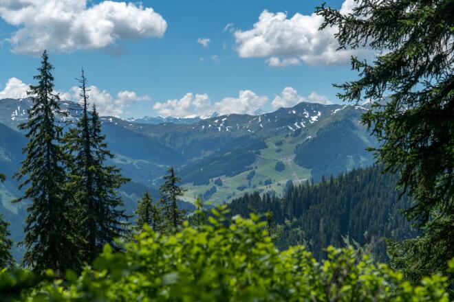 Ausblick vom Maisereck ins Glemmtal