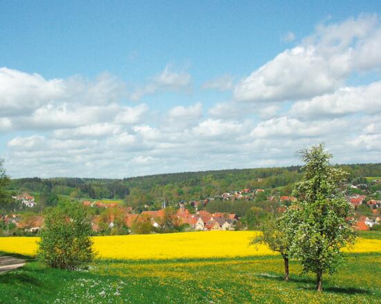 Blick nach Heideck