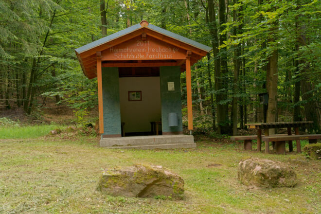 Schutzhütte an der Extratour Haubentour
