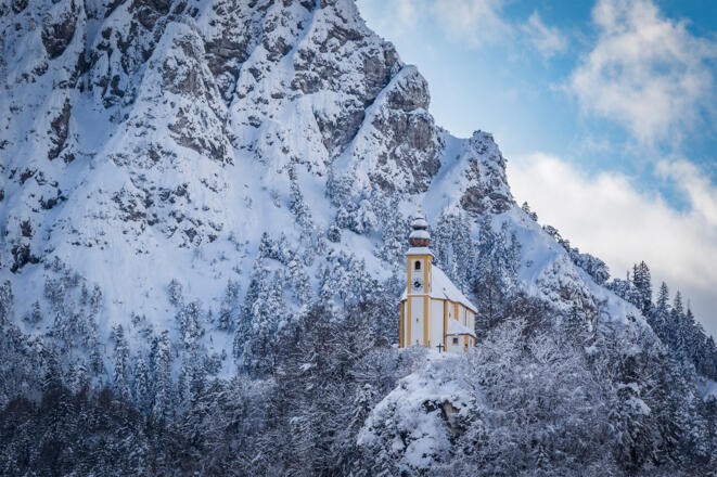 Ausblick auf St. Pankraz bei Bad Reichenhall