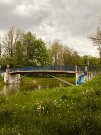 Blaue Brücke zur St.Emmeramsmühle
