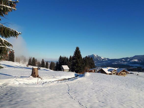Wintertraum - aussichthochneun vom Wanderweg aus