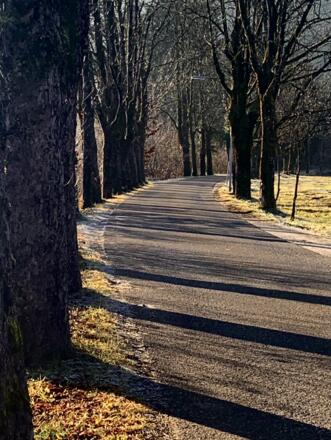 Engleithenstraße nach der Rindenkapelle