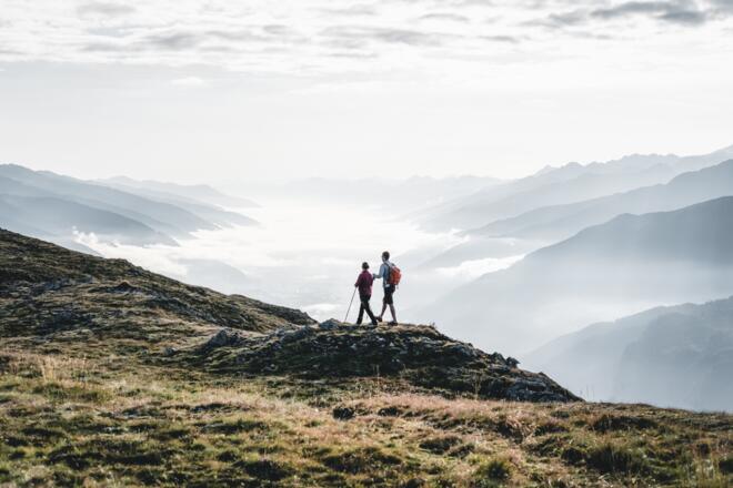 Aussicht vom Wildkogel über das Tal