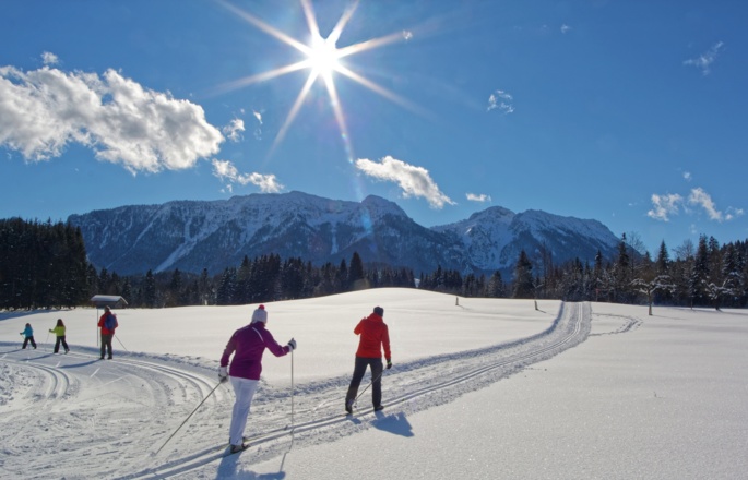 Inzell Winter auf der Unterlandloipe