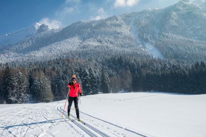 Loipen mit Panoramablick in Inzell
