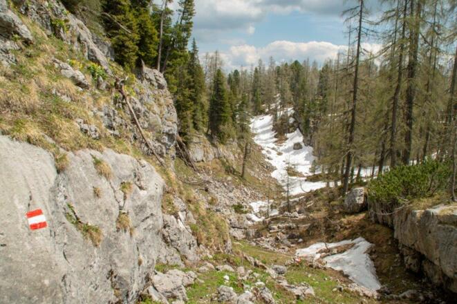 langer mühsamer Abstieg