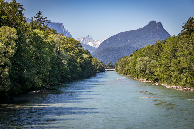 Radfahren an der Salzach