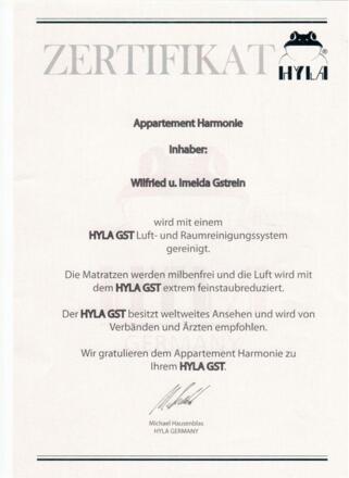 Zertifikat der allergikerfreundlichen Reinigung