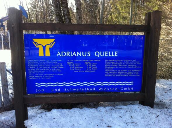 Schild der Adrianus Quelle