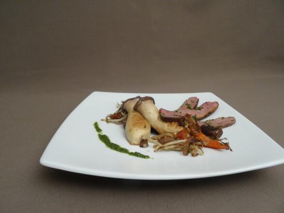 marinierte Entenbrust mit Wokgemüse