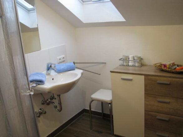 Duschbad in der Ferienwohnung Falkenstein