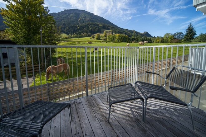 Südbalkon mit Blick auf den Breitenberg