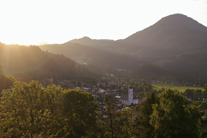 Abenstimmung mit Blick auf Oberaudorf
