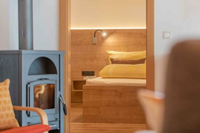 Blick ins Schlafzimmer - Ferienwohnung Gabi