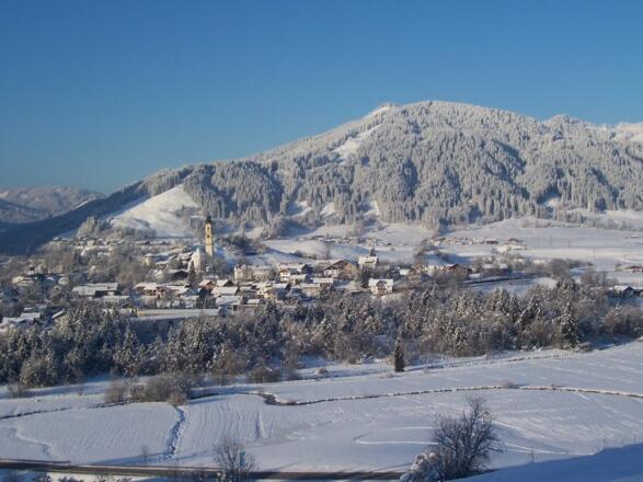 Ausblick im Winter Feriewohnung 2 und 3
