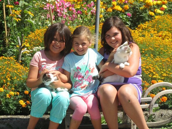 Kinder mit Streicheltieren