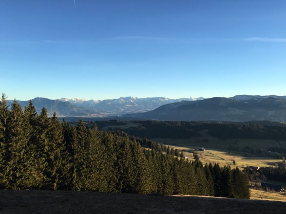 Blick vom Hauchenberg zum Allgäuer Hauptkamm