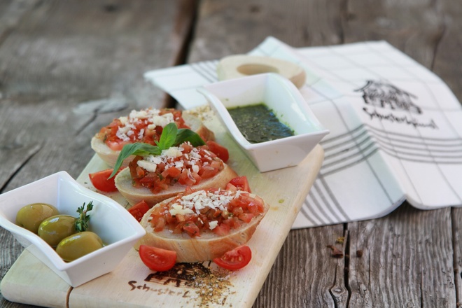 Bruschetta Tomate im Steakhaus Schusterhäusl