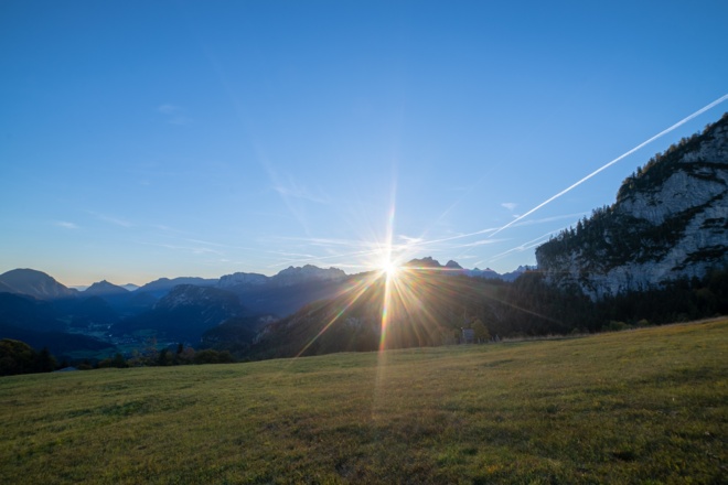 Unkenberger Mähder mit toller Aussicht und Sonnenaufgang