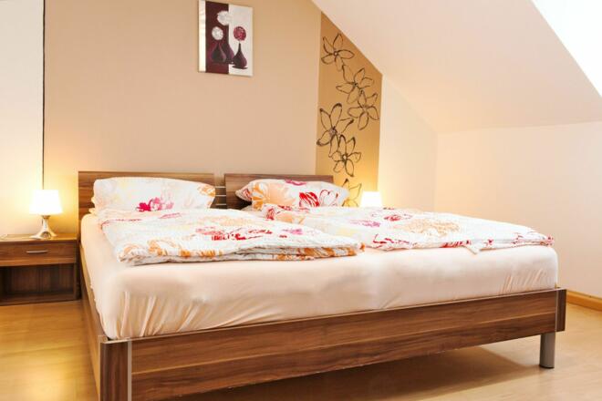 Schlafzimmer im Gästehaus Werner in Kelheim