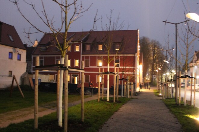 Spaziergänge am wiedererbauten Stadtwall unmittelbar vor der Haustür