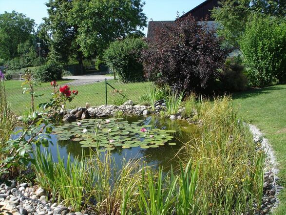 Garten in der Ferienwohnung Eckinger in Kelheim-Stausacker im Altmühltal