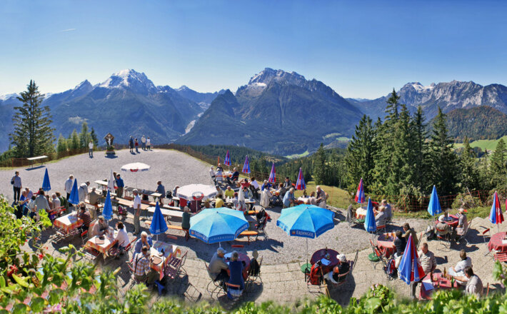 Traumhafter Ausblick auf Watzmann, Hochkalter & Co.