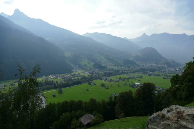 Aussicht im Herbst auf Schruns