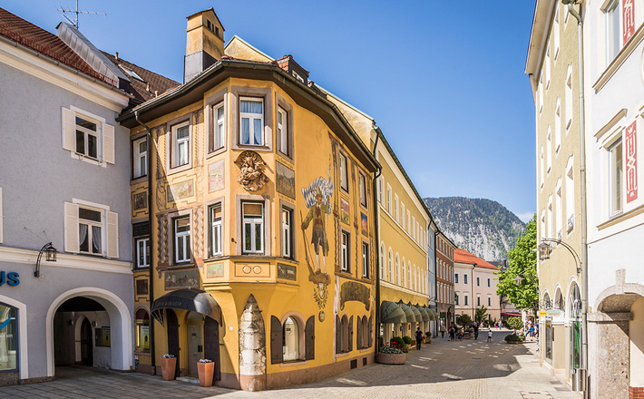 Die Fußgängerzone Bad Reichenhall