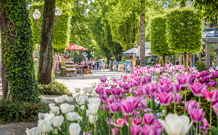 Die Fußgängerzone Bad Reichenhall