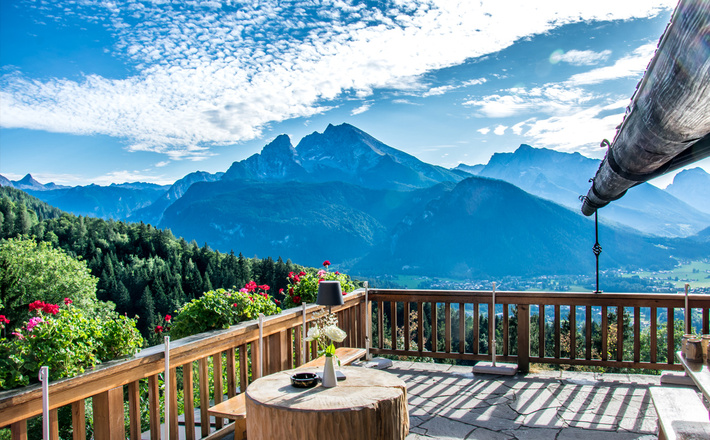 Terrasse mit Watzmannblick
