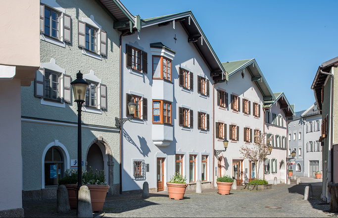 Giebelständige Häuser in der oberen Stadt