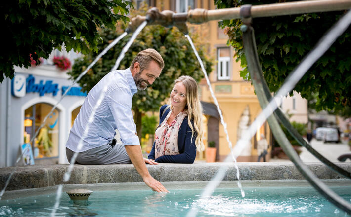 Erfrischung am Wittelsbacherbrunnen