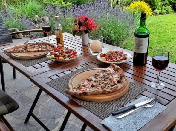 Essbereich auf Terasse