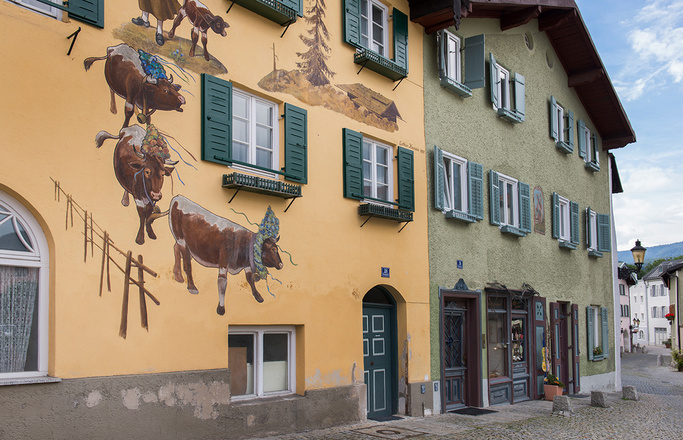 Prächtige Fassaden in der oberen Stadt