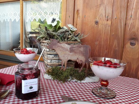 Frühstück auf dem Balkon