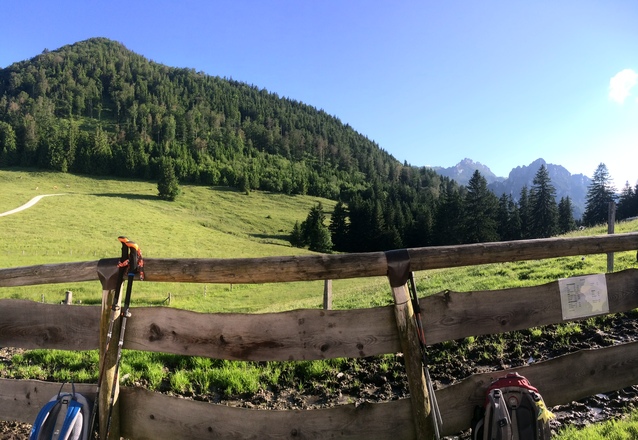 Blick auf den Gederer von der Moieralm