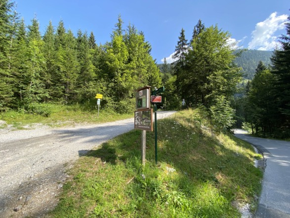 Abzweigung Richtung Hochalm