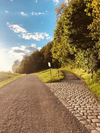 Fröttmaninger Berg - beide Wege führen nach oben