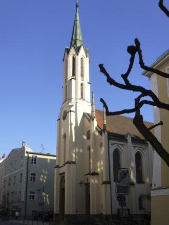 Evangelische Stadtpfarrkirche in Passau. Z00