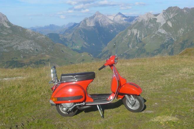 Vespa 200E am Kiegerhorn