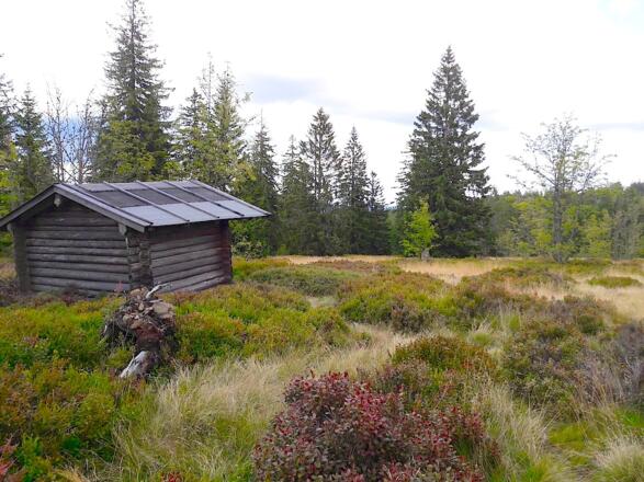 Hütte am Ende vom Enzianabstieg