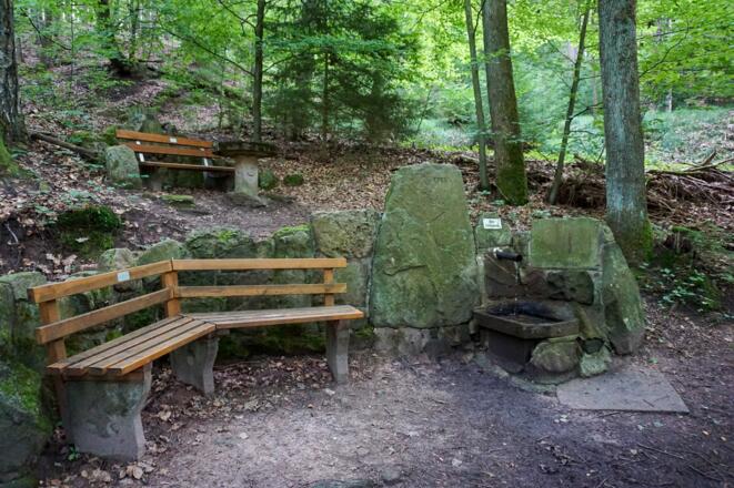 Rastmöglichkeit auf dem Wanderweg am Muppberg
