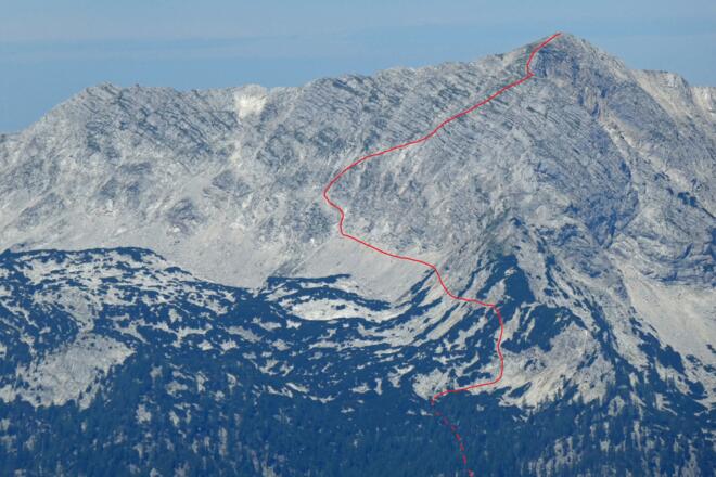 Aufstiegsroute auf die Angelmauer über die Westschlucht