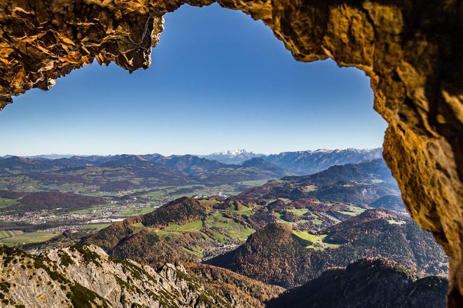 Ausblick vom Thomas Eder Steig ins Salzburger Land